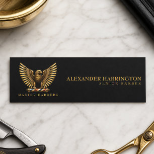 Luxus-Goldadler-Friseursalon-Logo-Hairstylist Namensschild