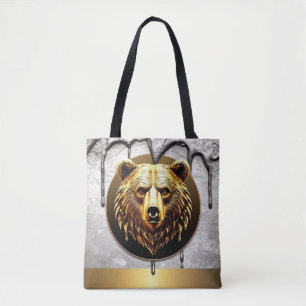 Luxus-Goldbär-Emblem im Metallstil 🐻