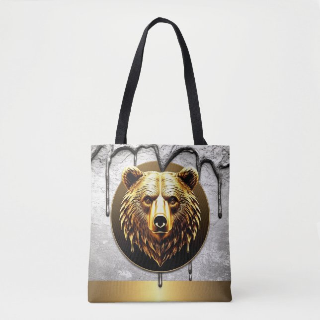 Luxus-Goldbär-Emblem im Metallstil 🐻 (Vorderseite)