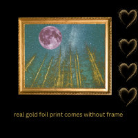 Luxus Goldbaum rosa Mond Galaxie real