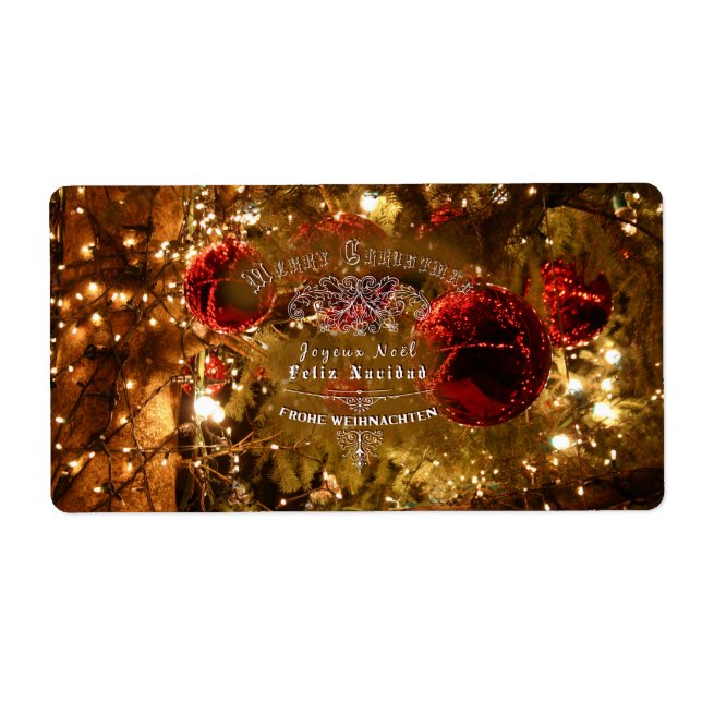 Luxus Golden Christmas - Label (Vorne)