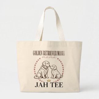Luxus Golden Retriever Mama-Tasche - Gold Mama Jumbo Stoffbeutel