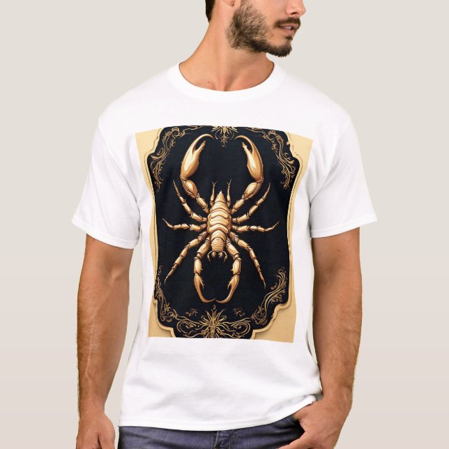 Luxus Golden Spider Artwork T-Shirt (Vorderseite)