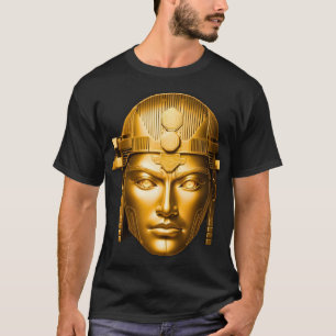 Luxus Golden Warrior Gesicht T-Shirt
