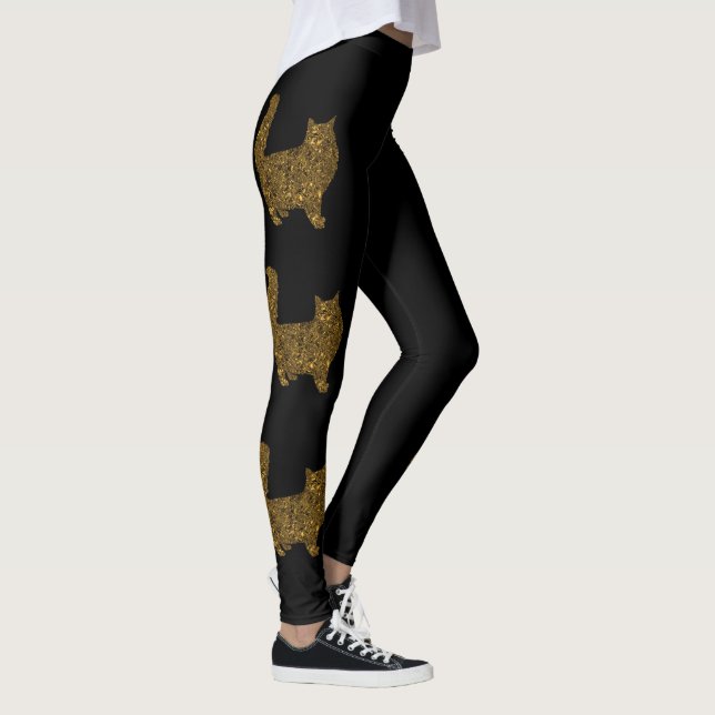 Luxus-Goldfolie Leggings (Rechts)