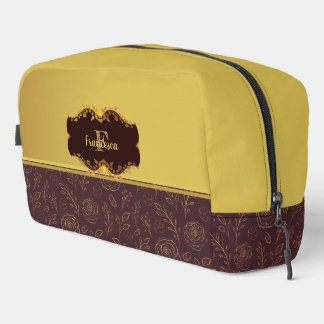 Luxus Goldfolien Rosen Name Monogramm Waschbeutel