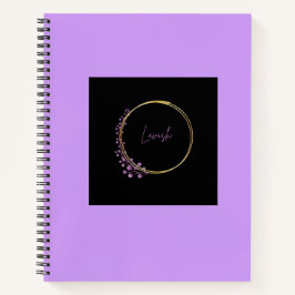 Luxus-Goldkranz Lila Spiralblock Journal Notizbuch