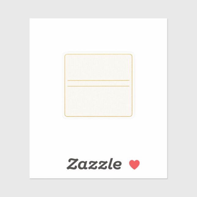 Luxus-Goldlinien-Split-Frame-Hochzeit individuell  Aufkleber (Blatt)