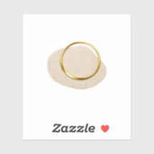 Luxus-Goldring-Linientextur-Aufkleber Minimale Ges