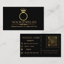 Luxus-Goldschmuck Visitenkarte