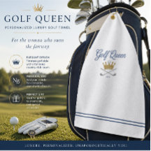 Luxus-Golf-Königinnen-Handtuch | Personalisiertes 