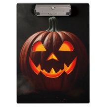 Luxus-Gothic-Halloween-Kürbis-Clipboard
