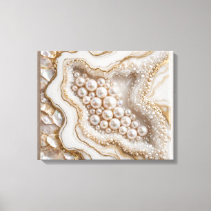 Luxus-Grau- und Silber-Geoden-Leinwandkunst - Mode Leinwanddruck