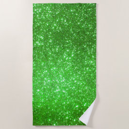 Luxus Green Gold Glitzer Strandtuch