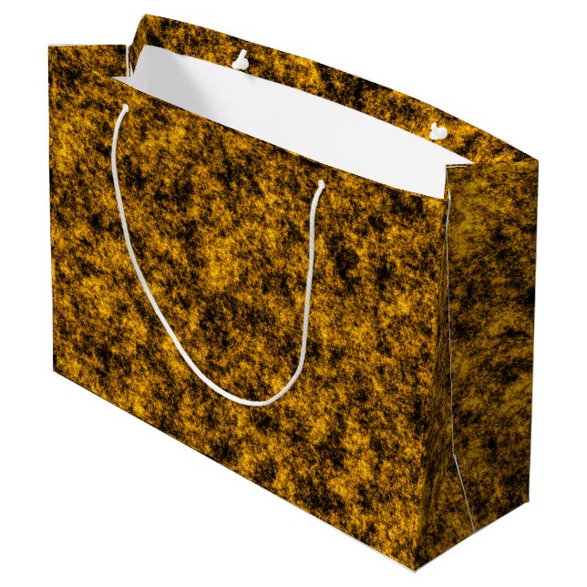 Luxus Großer Gold Glitter Große Geschenktüte (Rückseite Schrägansicht)