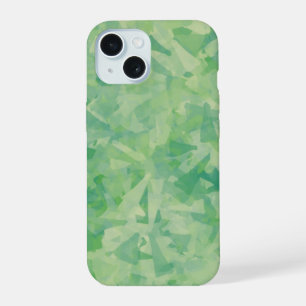 Luxus Grün Gelb Weiße Wasserfarbe Abstrakte Kunst iPhone 15 Hülle
