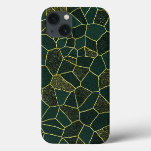 Luxus Grün Gold Abstrakte Chic Texturiertes Muster Case-Mate iPhone Hülle