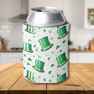 Luxus Grün Gold Hüte und Shamrocks Weiß Dosenkühler