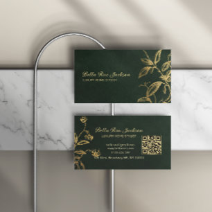 Luxus Grün und Botanical Goldfolie Visitenkarte