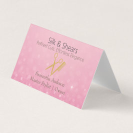 Luxus Hair Studio Business Card mit rosa Glitzer Visitenkarten