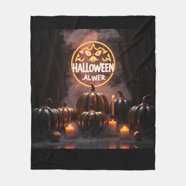 Luxus-Halloween-Flanelldecke 2025 🎃🖤 Fleecedecke (Vorderseite)