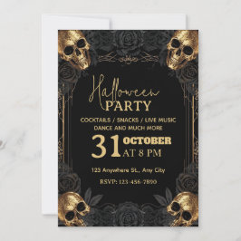Luxus Halloween-Party Einladung - bearbeitbar