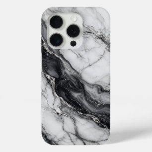 Luxus-Handyhülle aus schwarzem und weißem Marmor Case-Mate iPhone Hülle