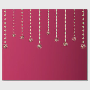 Luxus-Hängediya-Diwali-Hintergrund Geschenkpapier
