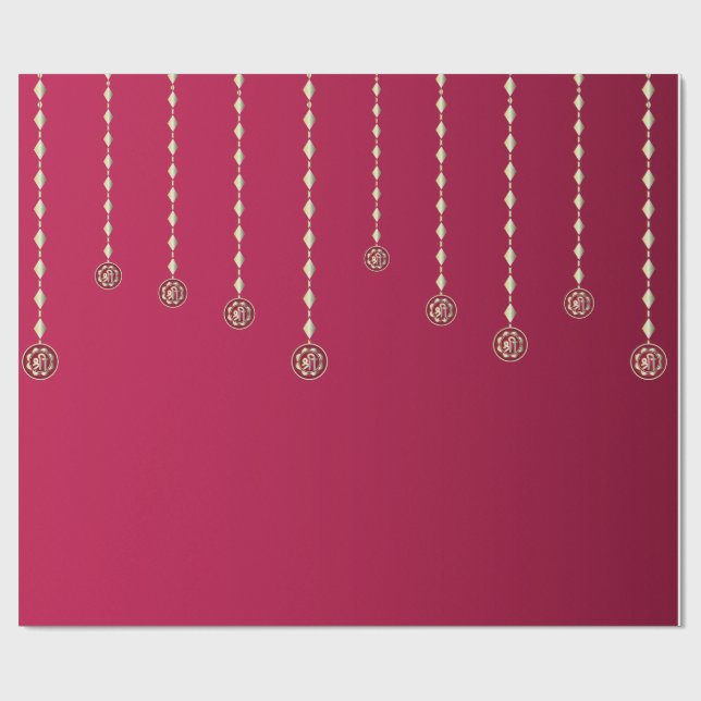 Luxus-Hängediya-Diwali-Hintergrund  Geschenkpapier (Flach)