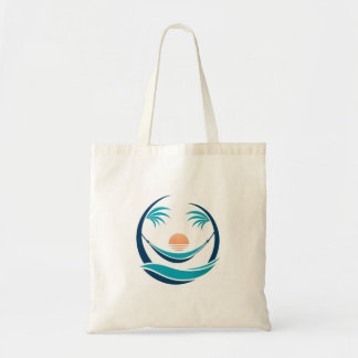 Luxus-Hängematten-Sonnenuntergangs-Logo Tragetasche