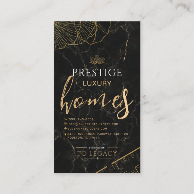 Luxus-Hausbauer nach Maß Visitenkarte (Vorderseite)