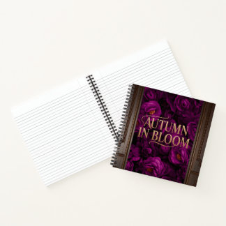 Luxus Herbst Bloom Lila florale Gold Typografie Notizbuch