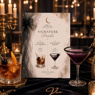 Luxus-Himmels-Signature-Drinks-Hochzeitsschild Poster