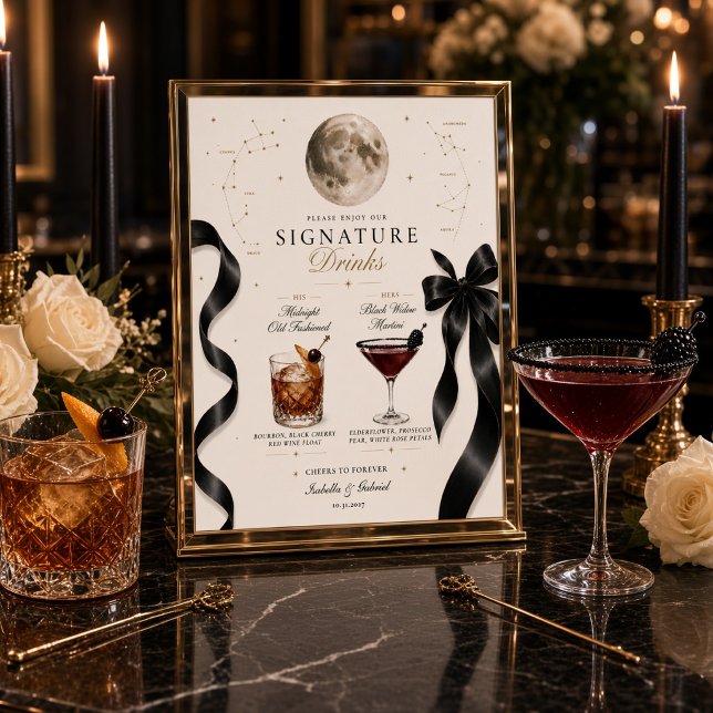 Luxus-Himmelsmond-Signature-Drinks Poster (Von Creator hochgeladen)