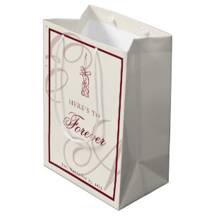 Luxus-Hochzeit im Retro-Kalligrafie-Stil für alte Mittlere Geschenktüte
