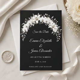Luxus-Hochzeit in Monochrom Save The Date