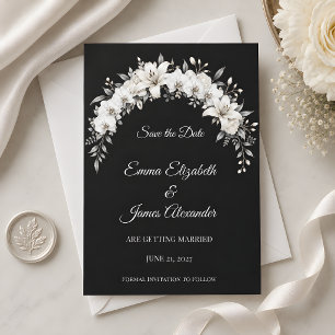 Luxus-Hochzeit in Monochrom  Save The Date