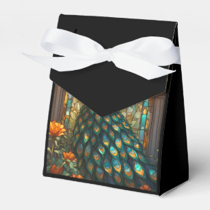 Luxus-Hochzeit: Pfauen-Buntglas-Geschenkboxen Geschenkschachtel