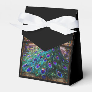 Luxus-Hochzeit: Pfauen-Buntglas-Geschenkboxen Geschenkschachtel