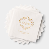 Luxus-Hochzeits-Echtes-Goldfolien-Blatt-Monogramm-