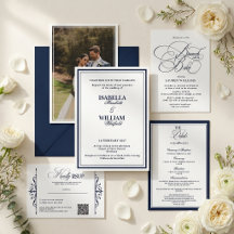 Luxus-Hochzeits-Einladungssuite in Navy