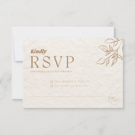 Luxus-Hochzeits-RSVP-Karte mit botanischem Design RSVP Karte