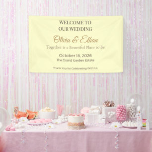 Luxus-Hochzeitsbanner   Elegantes Empfangsschild Banner