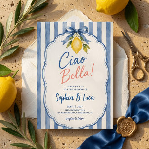 Luxus-Hochzeitseinladung Ciao Bella Italienische Z Einladung