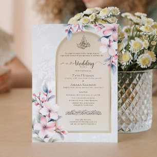 Luxus-Hochzeitseinladung für Muslime mit Bismillah Einladung