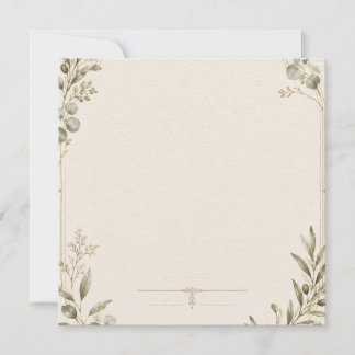 Luxus-Hochzeitseinladung – Minimalistischer Elfenb Feiertagskarte