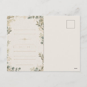 Luxus-Hochzeitseinladung – Minimalistischer Elfenb Feiertagspostkarte
