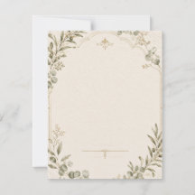 Luxus-Hochzeitseinladung – Minimalistischer Elfenb