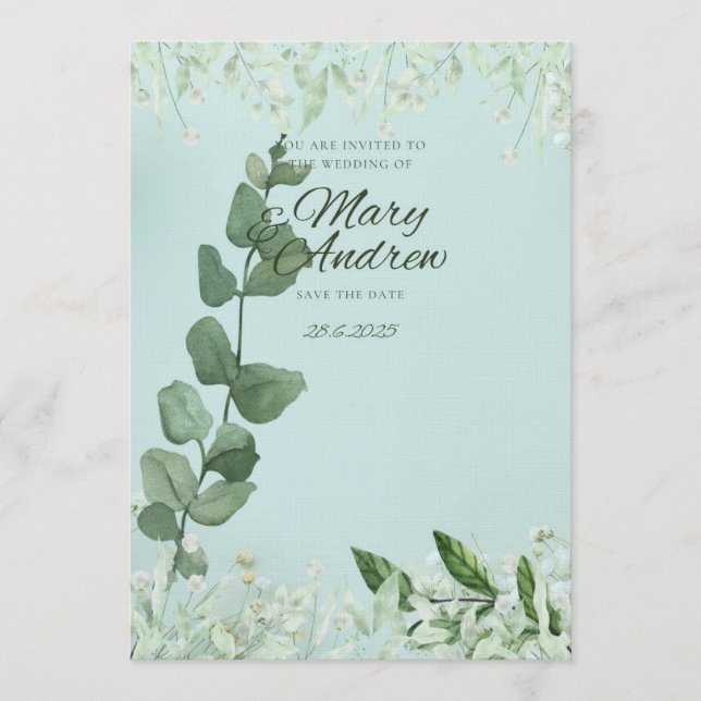 “Luxus-Hochzeitseinladungsvorlage” Einladung (Vorderseite)