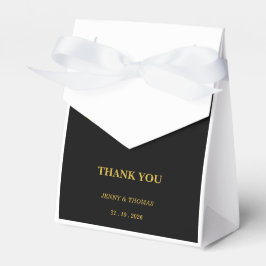 Luxus-Hochzeitsgunst-Geschenkbox Schwarz & Gold Mo Geschenkschachtel